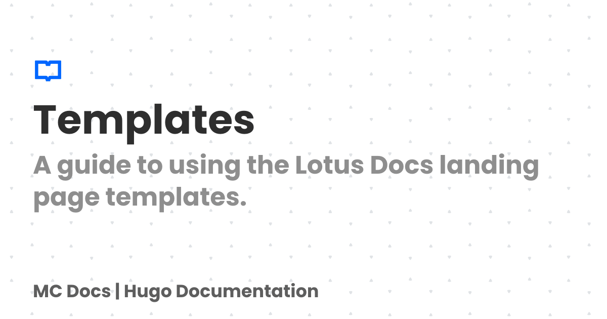 Templates | MC Docs